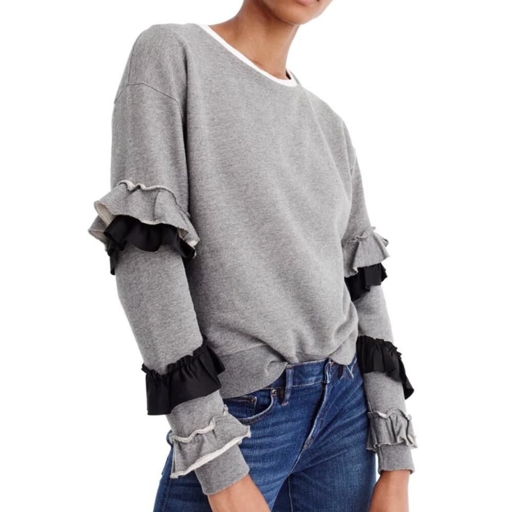 J. Crew Ruffle Sleeves Sweater